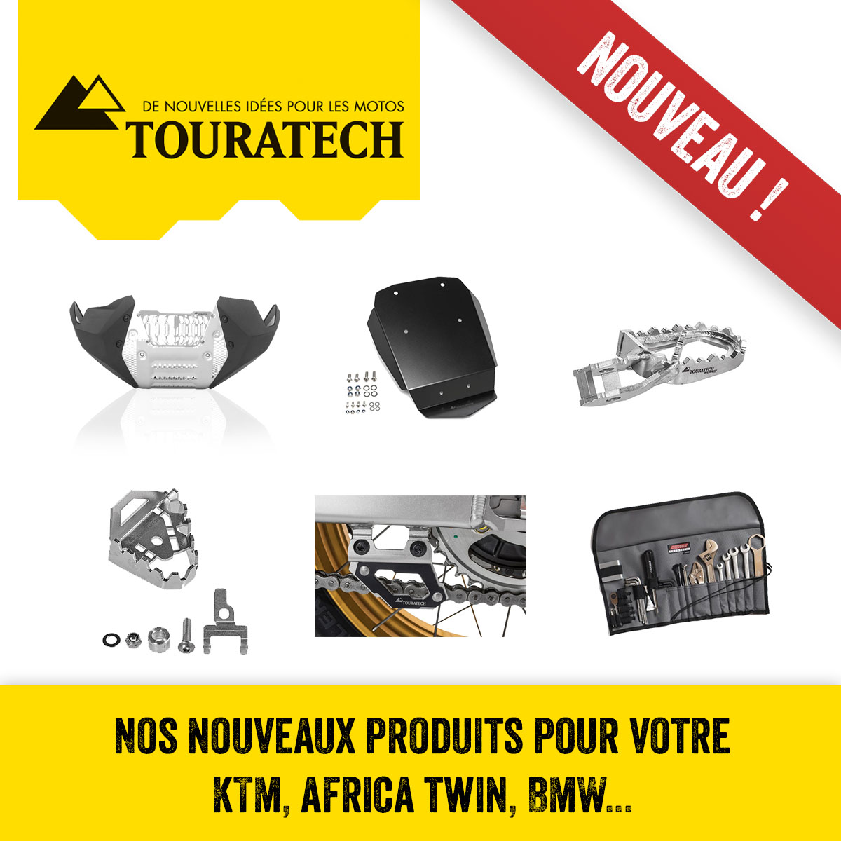 Touratech : Nouveaux Produits Pour Votre KTM, AFRICA TWIN, BMW...